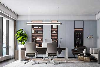 酒泉轻奢风格-书房