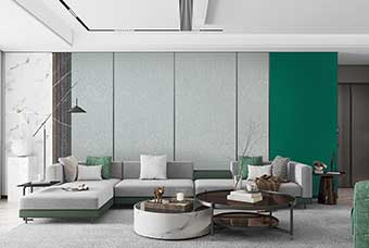 酒泉轻奢风格-客厅